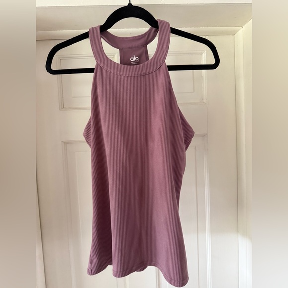 ALO Yoga Racerback Ribbed Built In Bra Tank - Picture 1 of 4